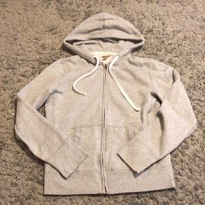 Gray zip up hoodie